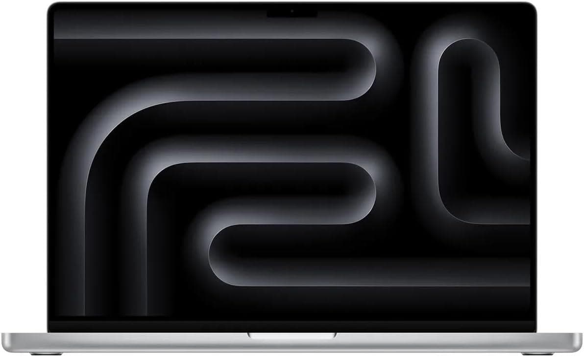 Silver Apple 16-inch MacBook Pro with its display open