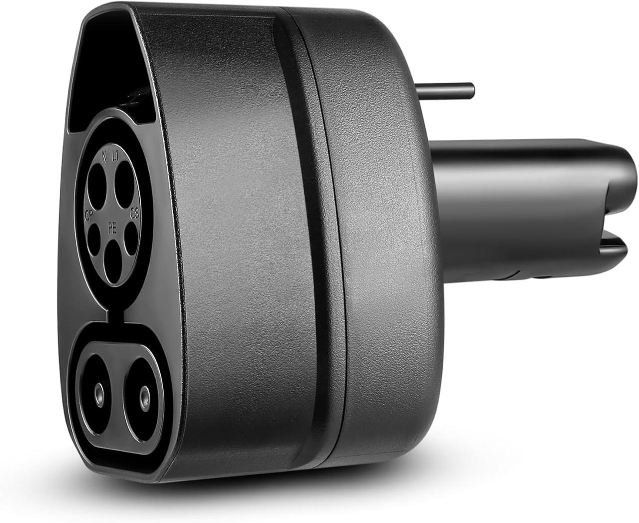 Lectron CCS1-to-NACS fast-charging adapter shown on a white background