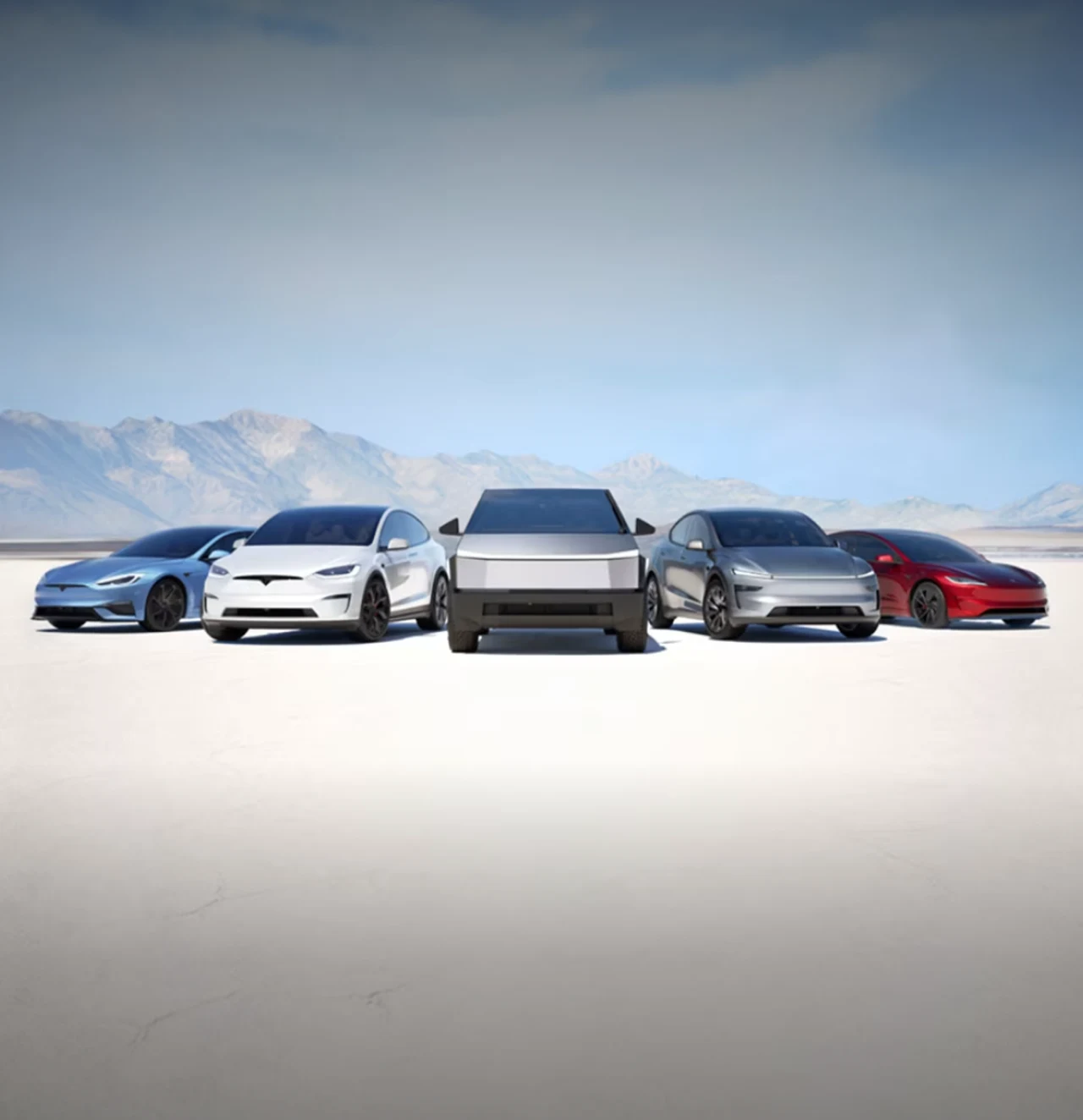 Tesla vehicle lineup representing available demo-drive choices