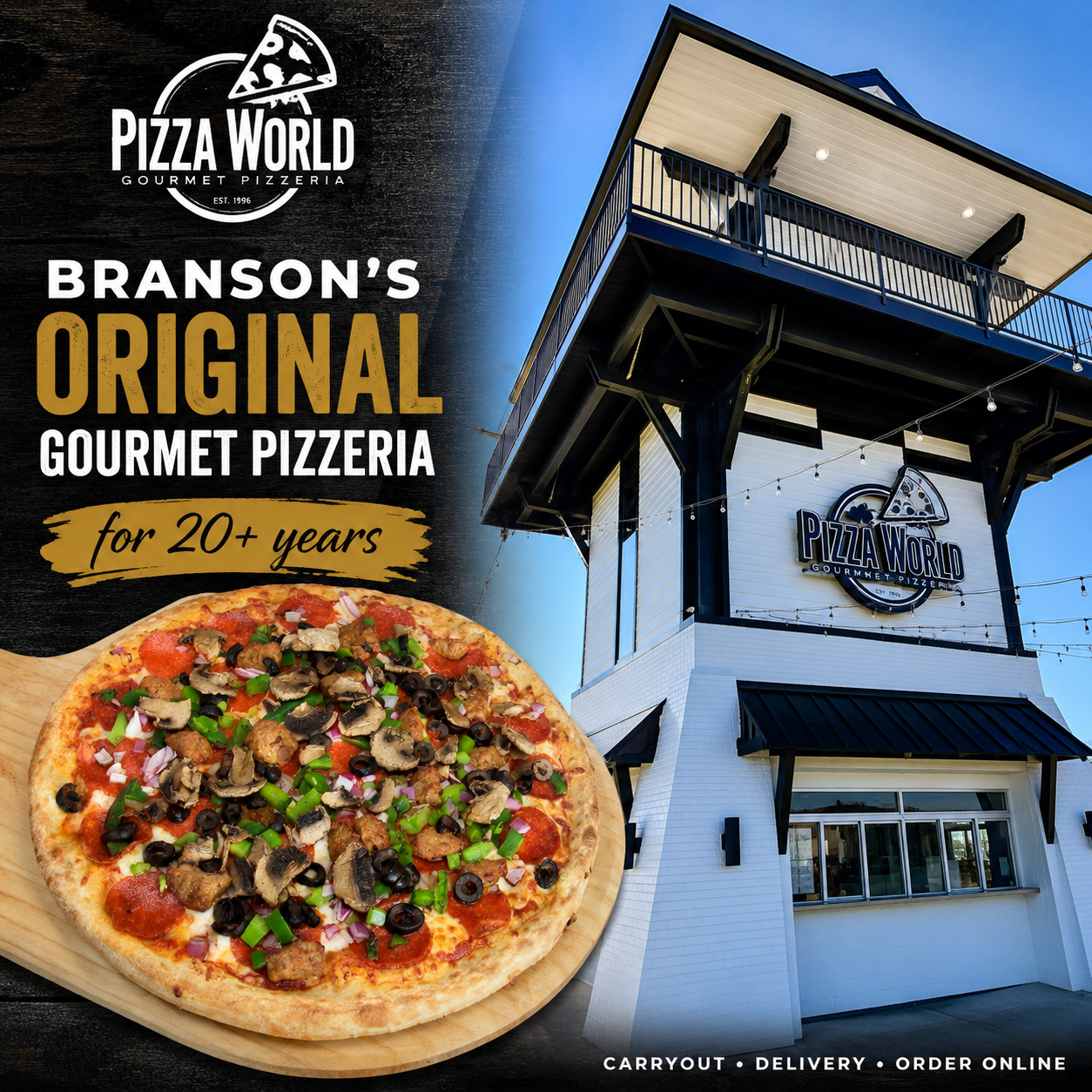 Pizza World Branson campaign creative preview